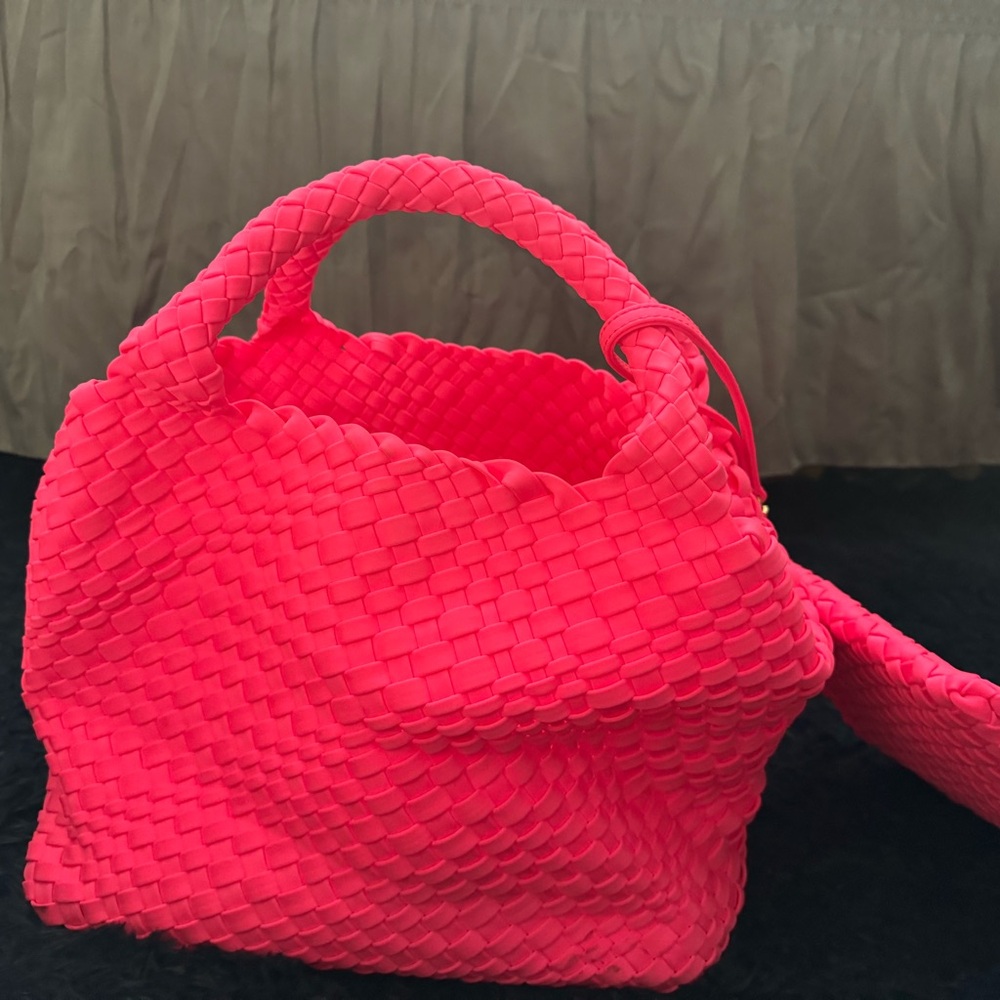 Woven Pink Handbag